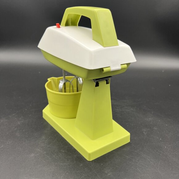 Vintage Sears Toy Super Food Mixer Avocado Green with Bowl Made in Japan 1970s - Picture 2 of 16